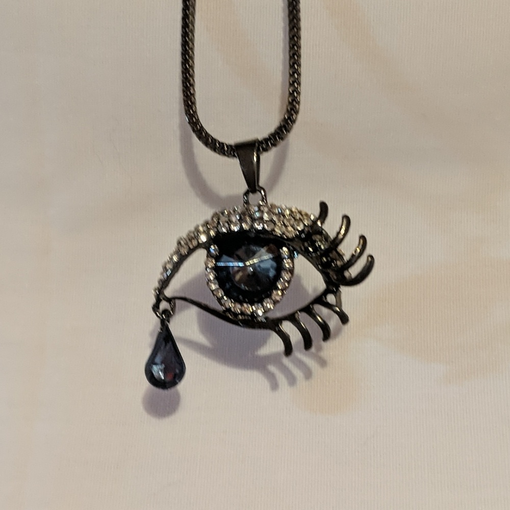 Silver and Blue All-Seeing Eye Pendant
